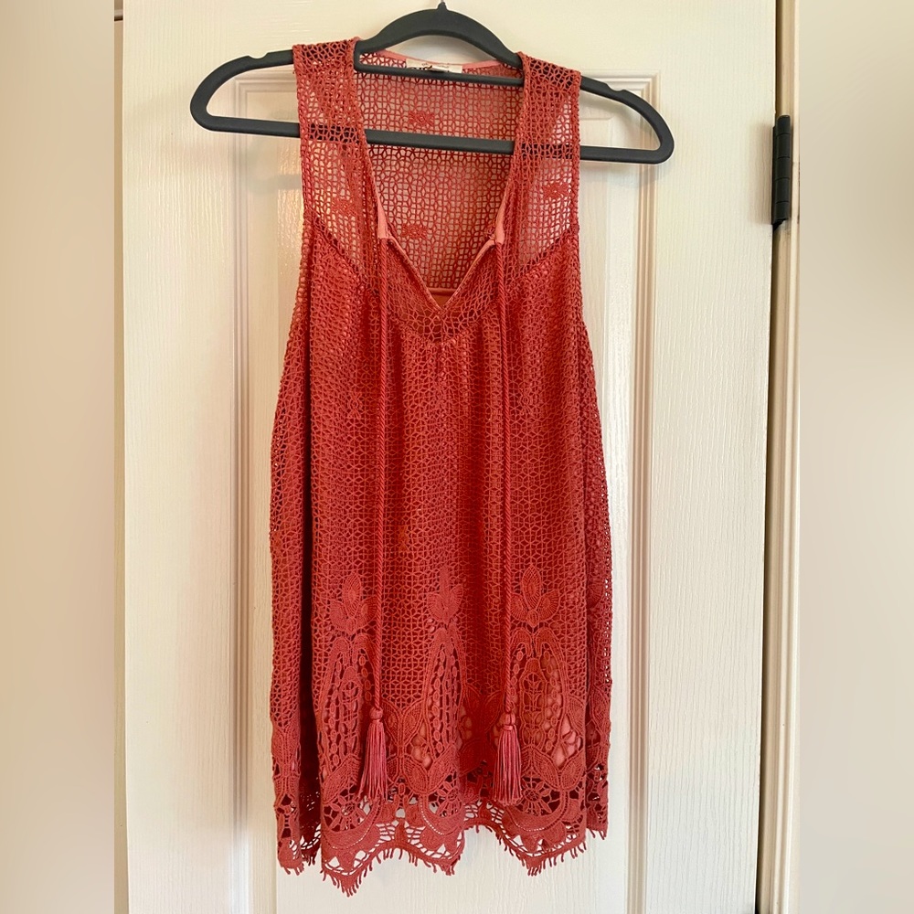Long boho sleeveless top